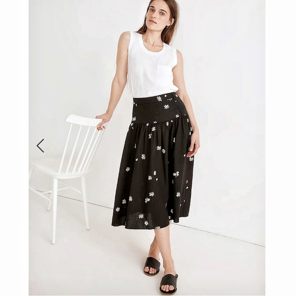 NEW Madewell | Daisy Print Flare Skirt, size 10